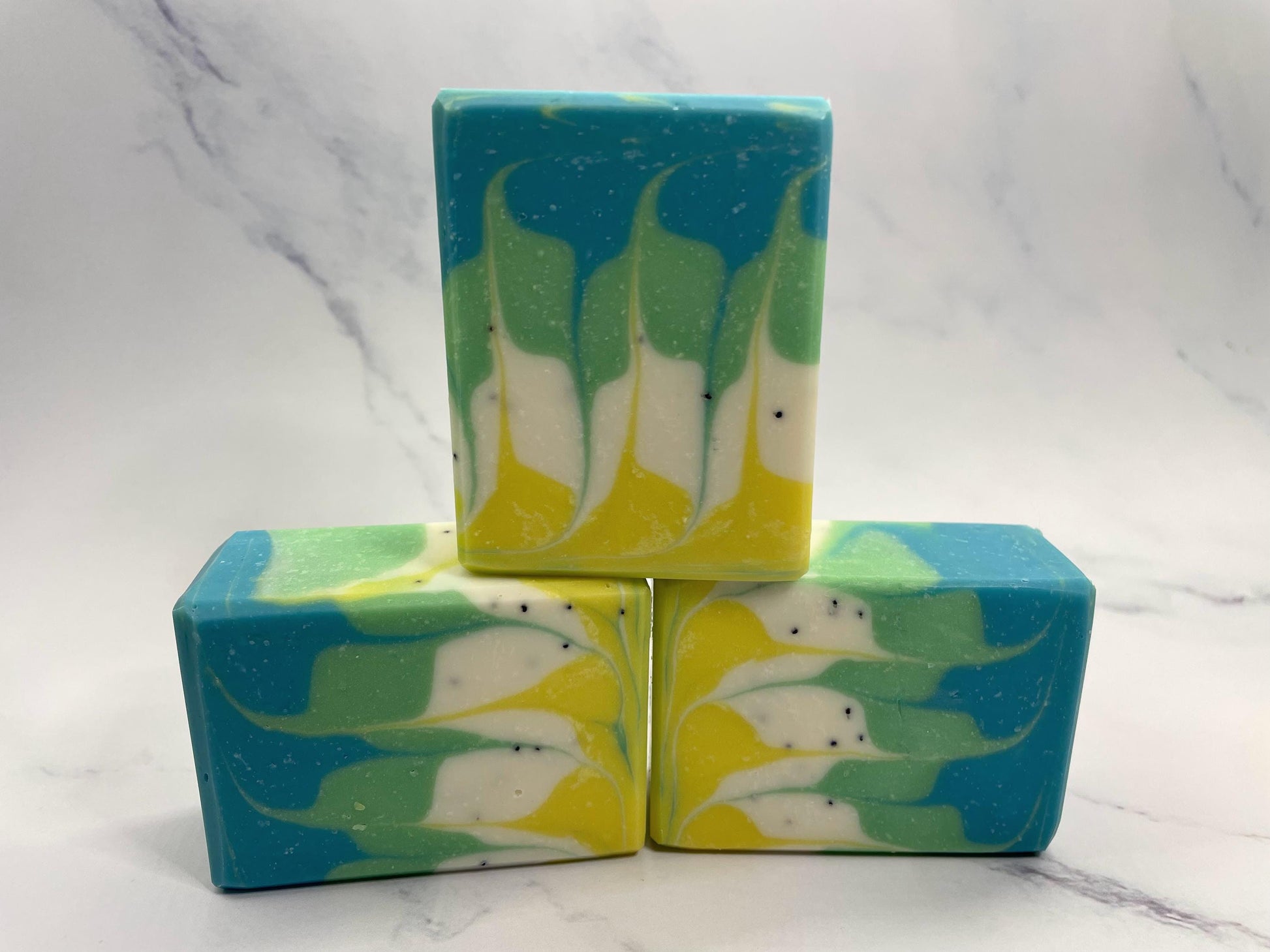 Coconut Lime Verbena Soap: Handmade Artisan Bar with Poppy Seeds