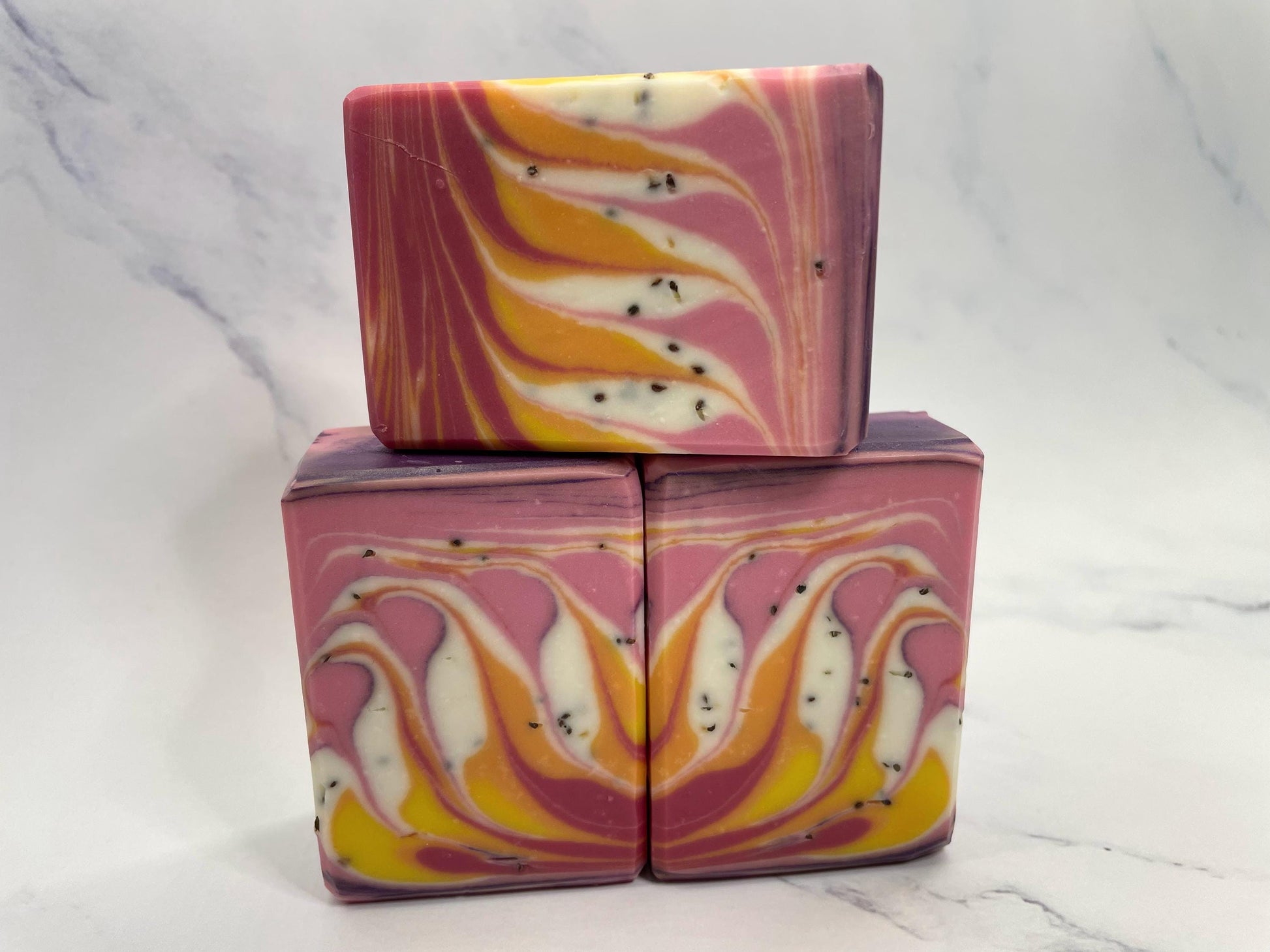 Love Spell Artisan Soap: Limited Edition Fruity Scent, Poppy Seed Exfoliation