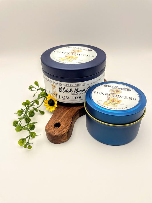 Sunflowers - 4oz / 8oz Candle Tin (Bohemian Fall)