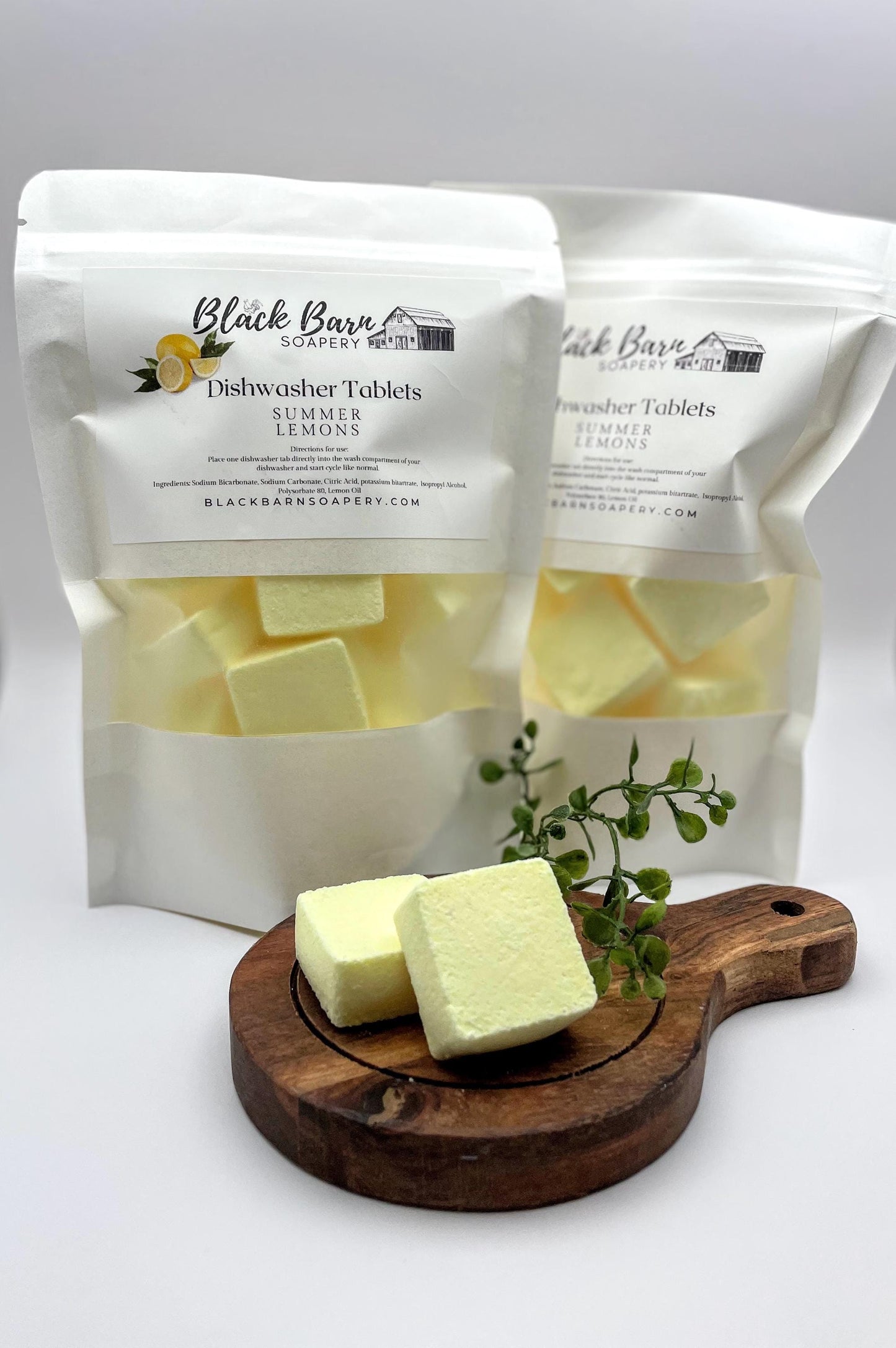 Dishwasher Tablets - Summer Lemon - All Natural, Non-Toxic, Safe