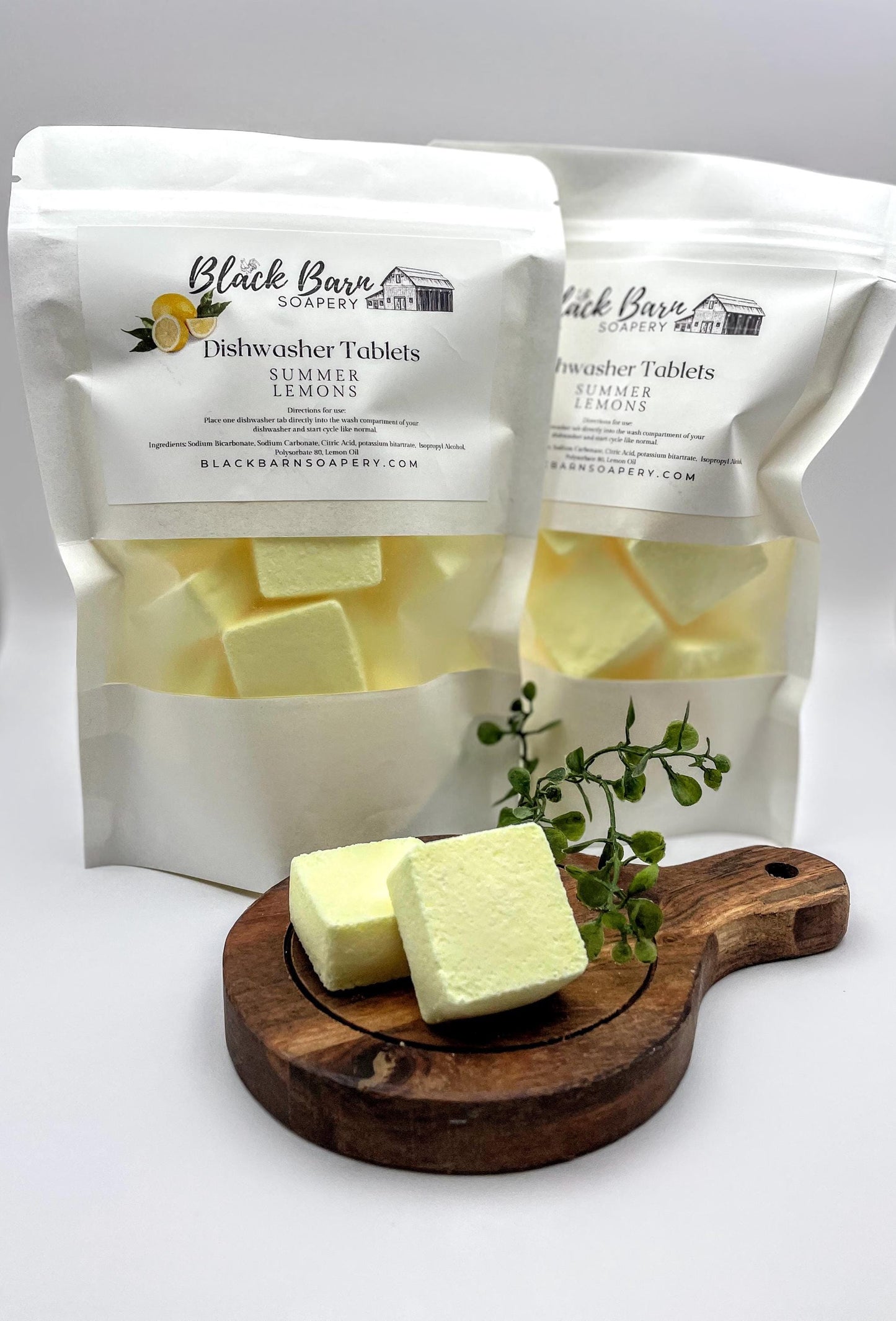 Dishwasher Tablets - Summer Lemon - All Natural, Non-Toxic, Safe