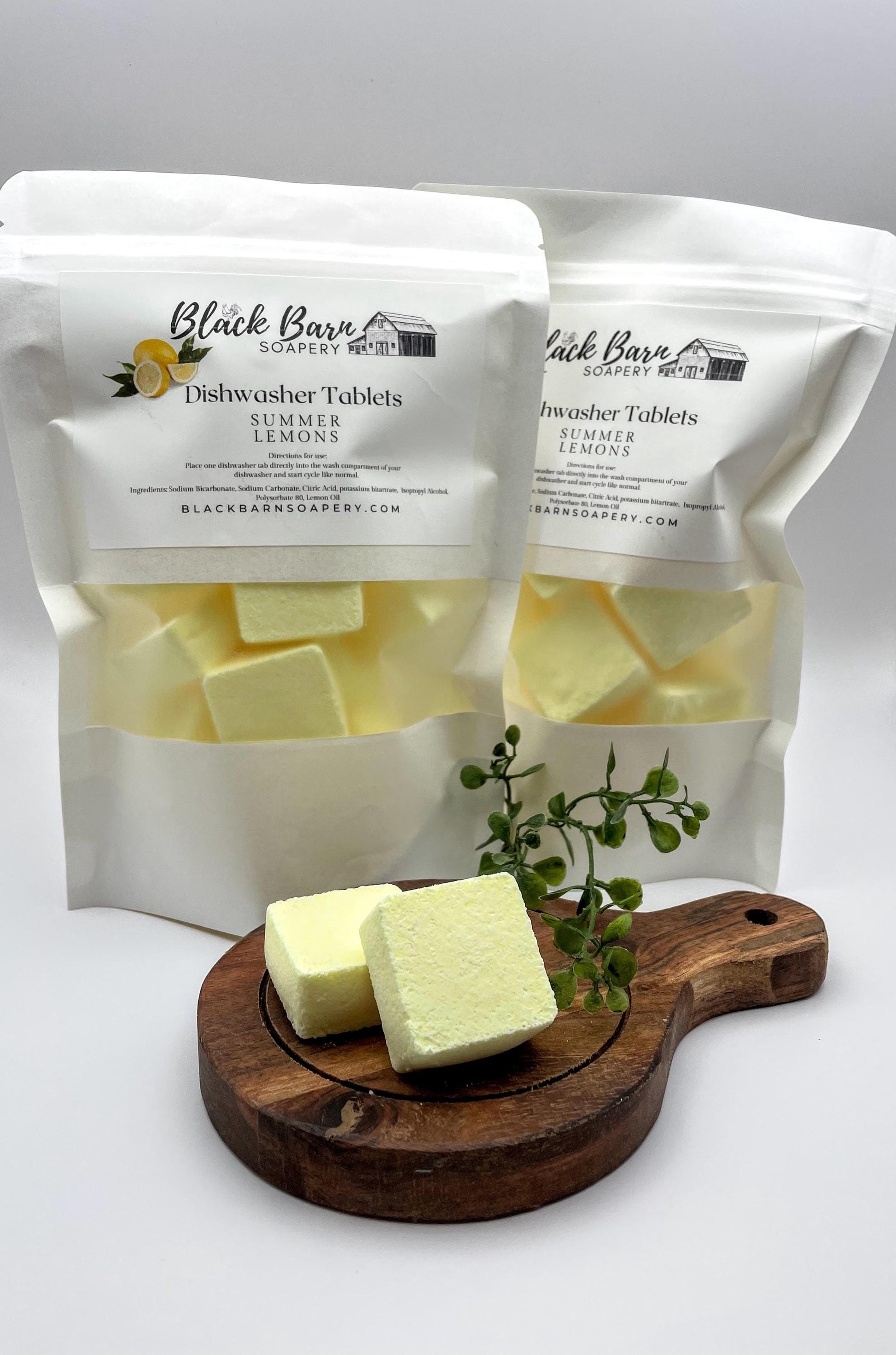 Dishwasher Tablets - Summer Lemon - All Natural, Non-Toxic, Safe