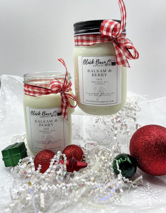 Balsam & Berry (12oz) Mason Jar Candle