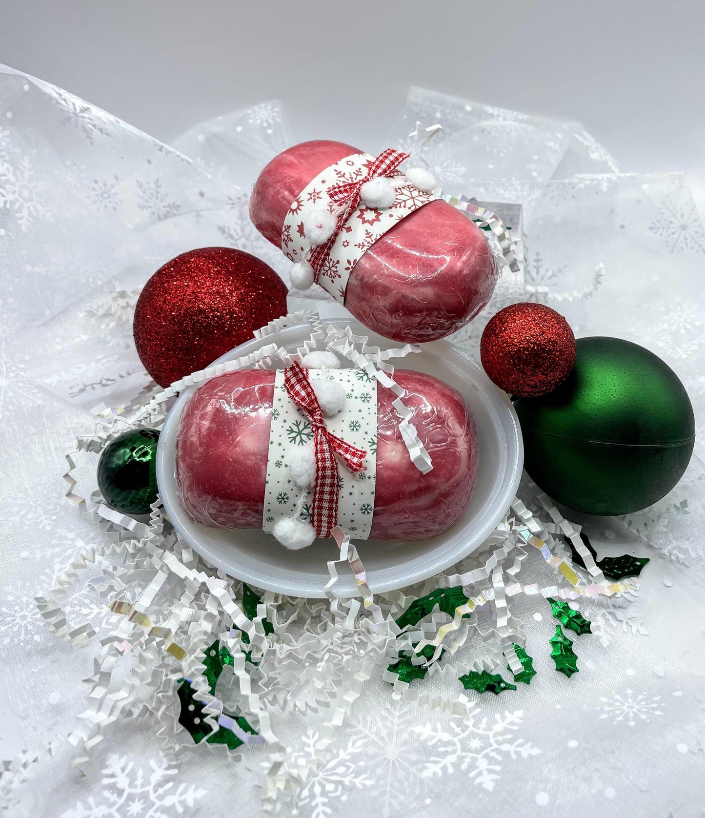 Handmade Peppermint Swirl Goat's Milk Soap - Artisan 4oz Bar