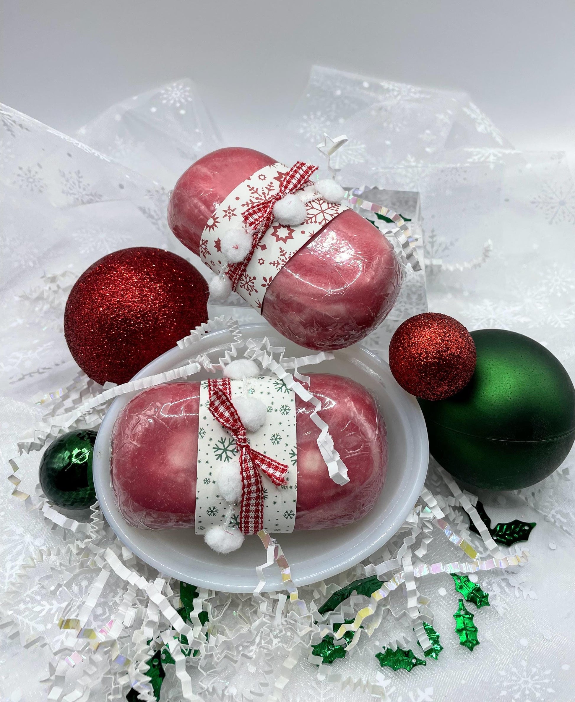 Handmade Peppermint Swirl Goat's Milk Soap - Artisan 4oz Bar