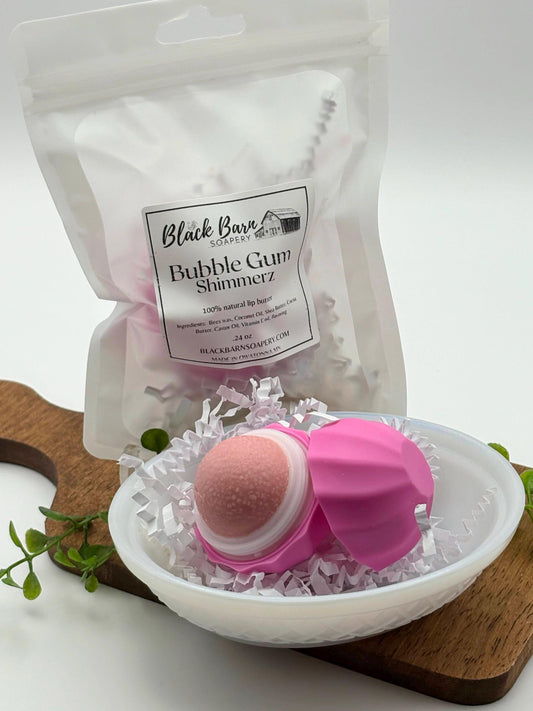 Bubble Gum Shimmerz - Beeswax Lip Butter