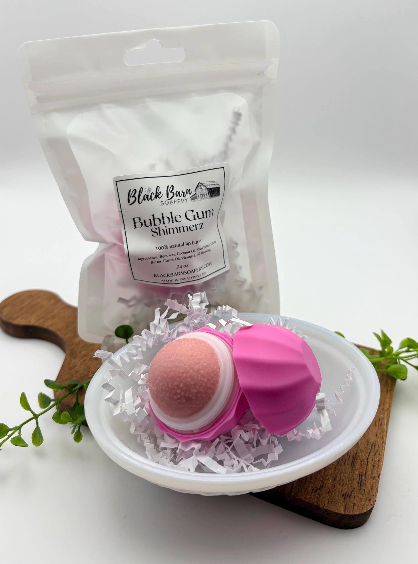 Bubble Gum Shimmerz - Beeswax Lip Butter