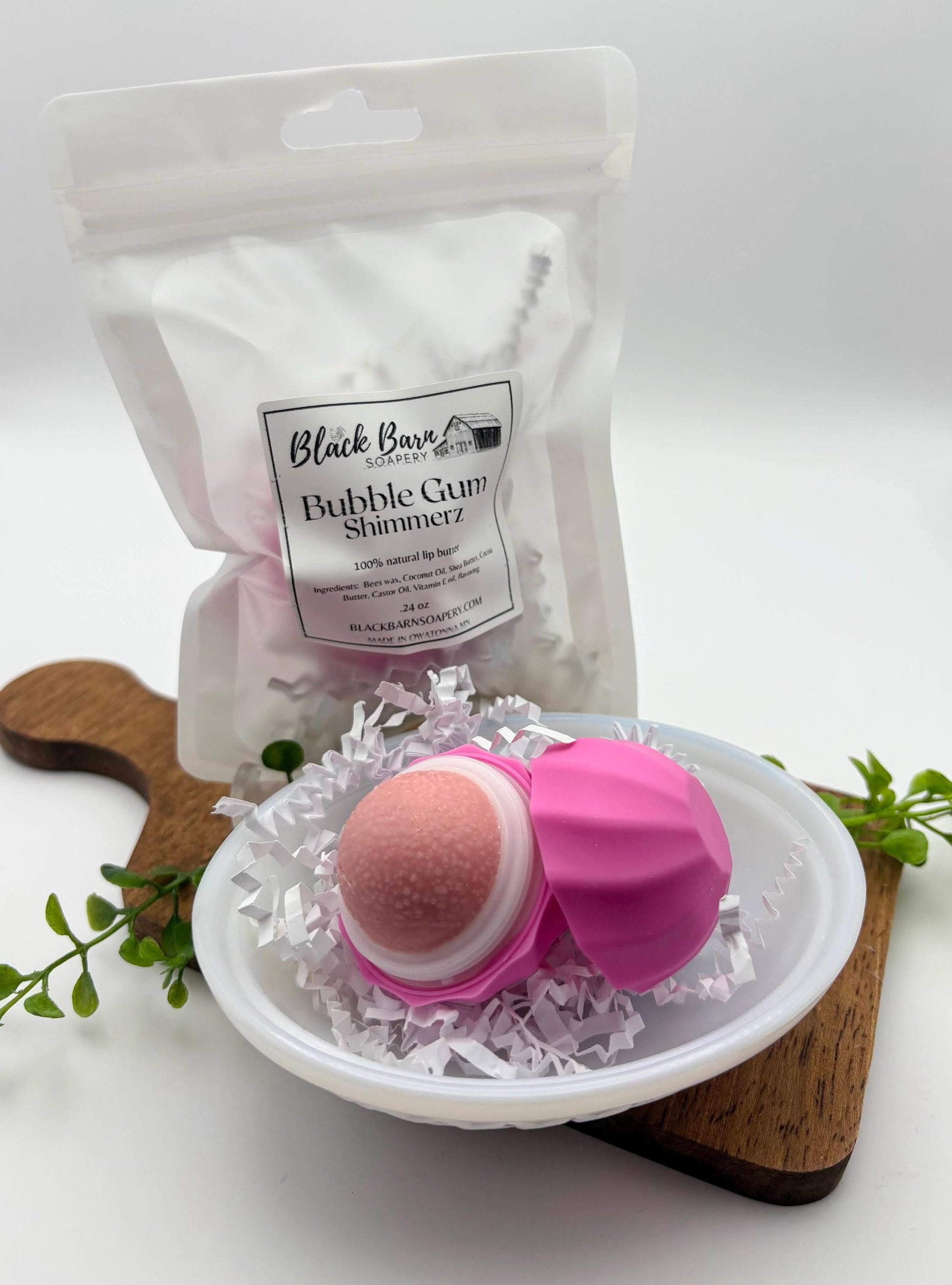 Bubble Gum Shimmerz - Beeswax Lip Butter