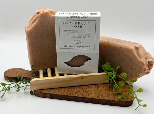 Grapefruit & Rose - Goats Milk Exfoliation Bar Handmade Artisan Soap
