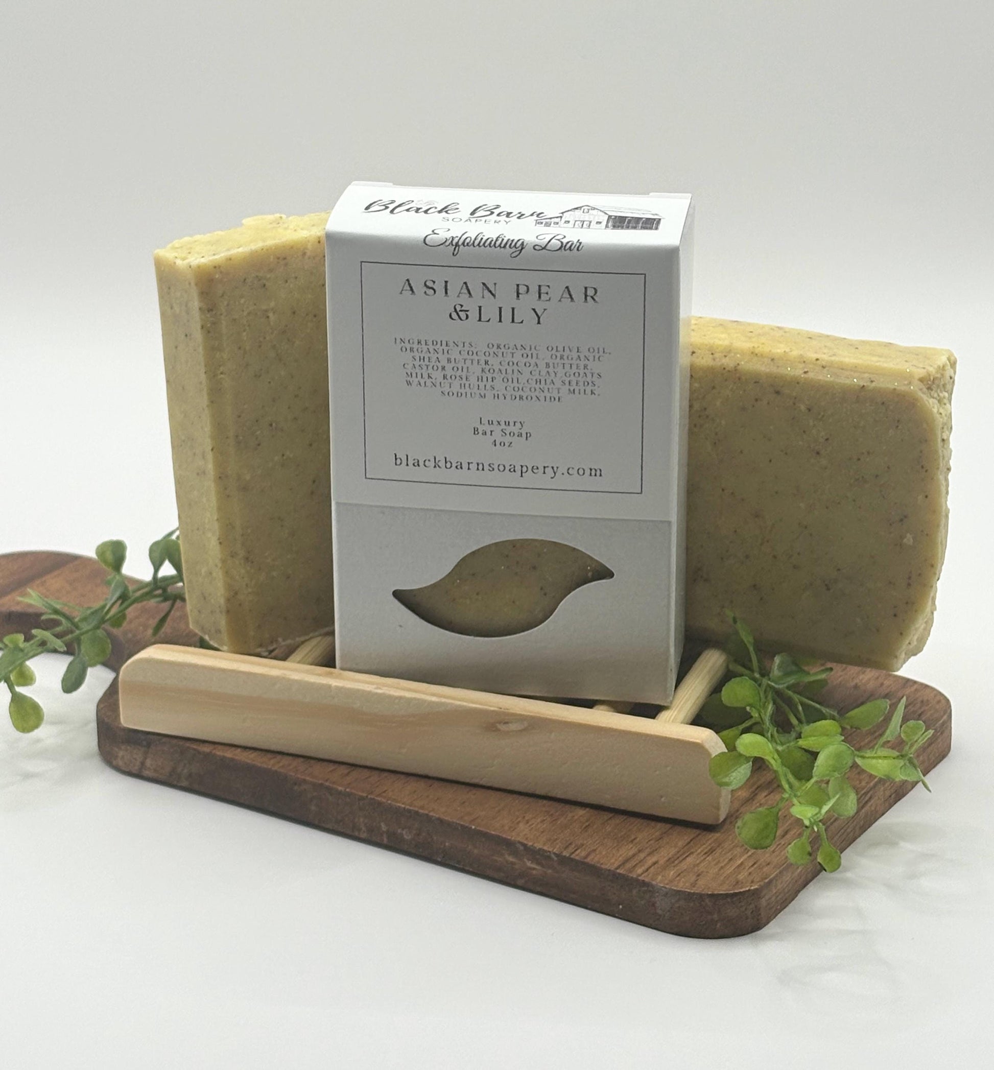 Asian Pear & Lily - Goats Milk Exfoliation Bar Handmade Artisan Soap