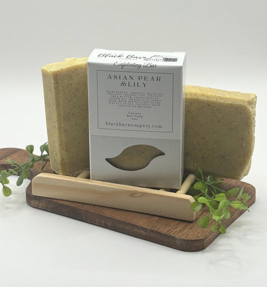 Asian Pear & Lily - Goats Milk Exfoliation Bar Handmade Artisan Soap