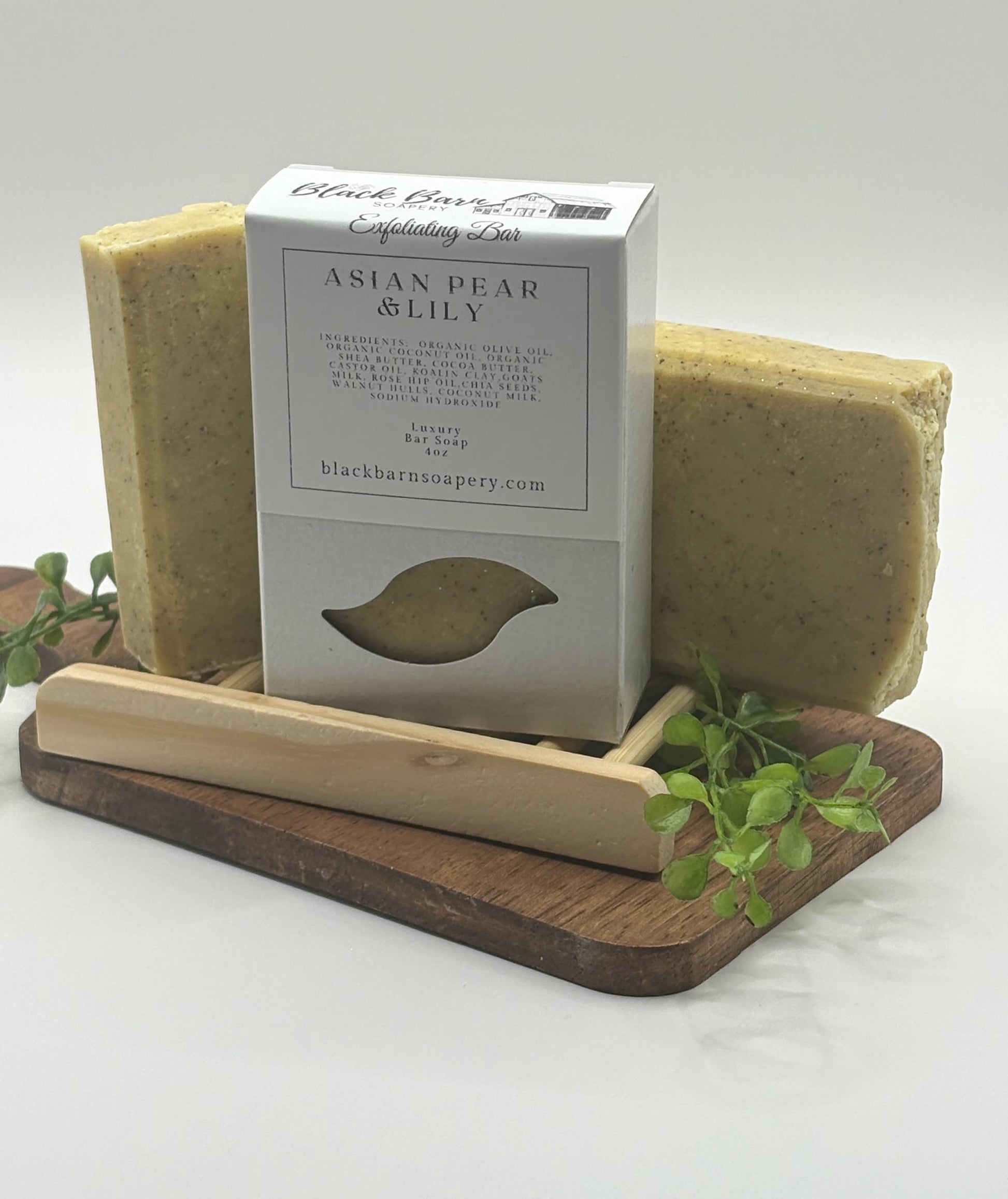 Asian Pear & Lily - Goats Milk Exfoliation Bar Handmade Artisan Soap