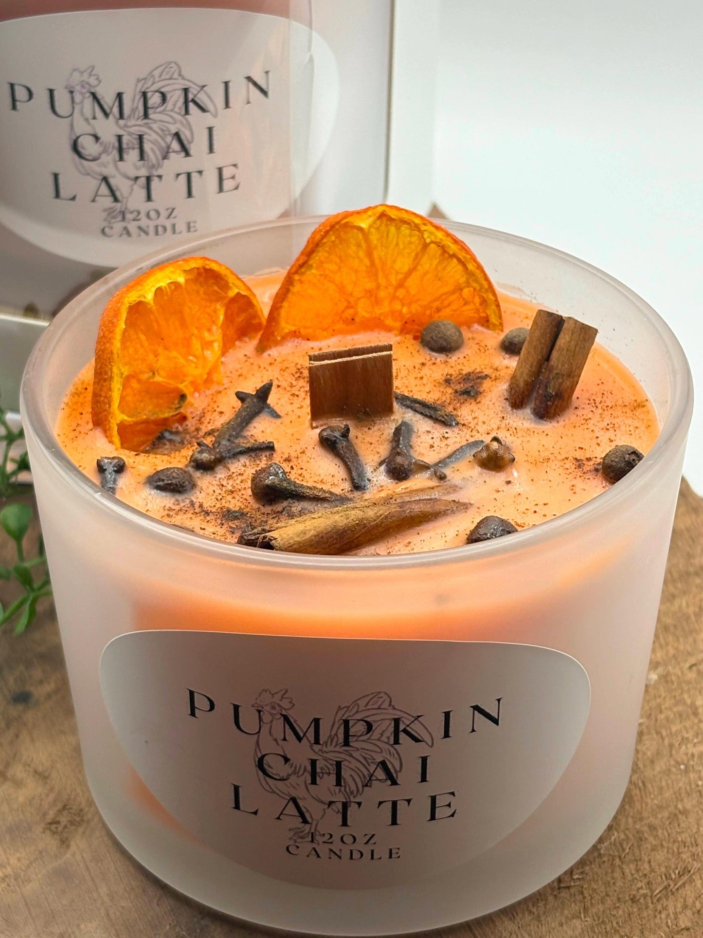 Pumpkin Chai Latte - 12 oz Wood wick Candle