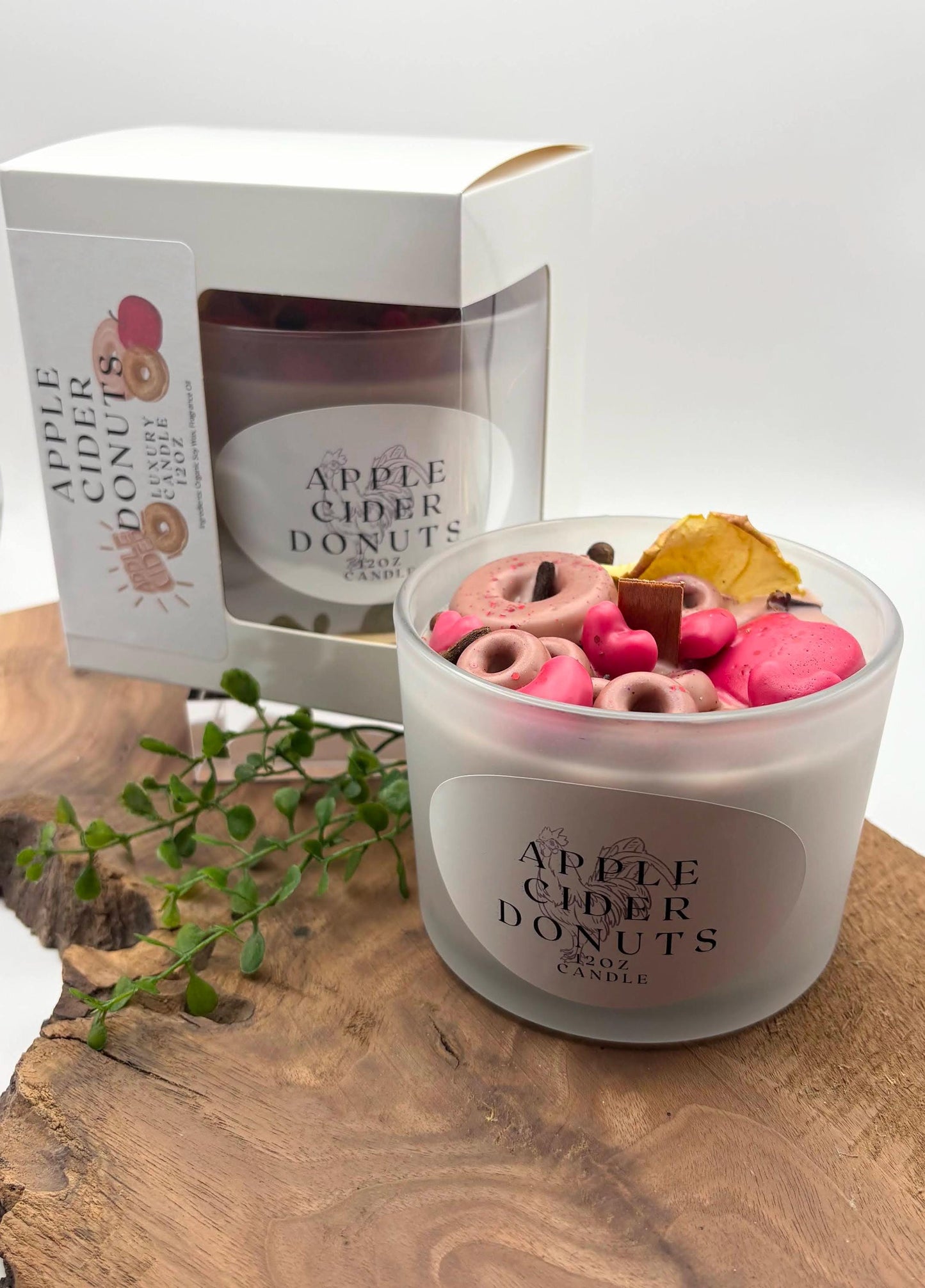 Apple Cider Donuts - 12 oz Wood wick Candle