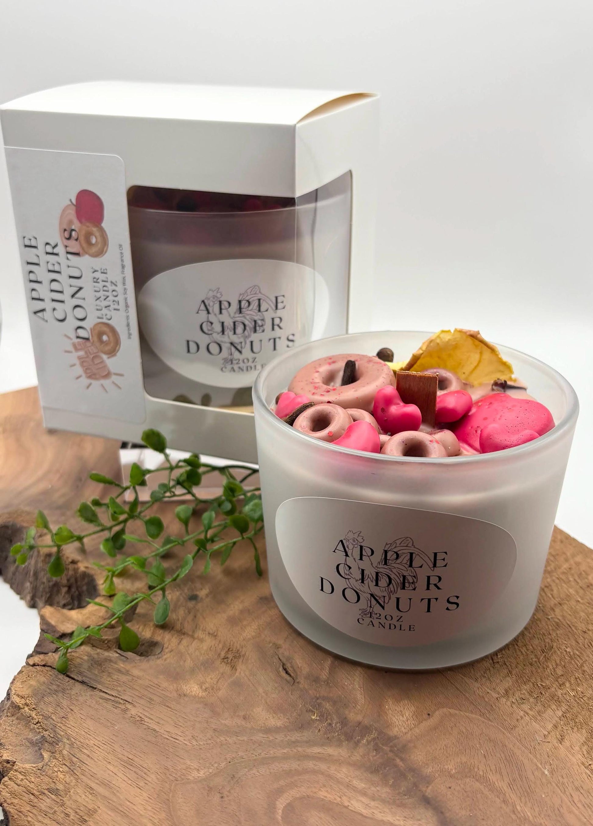 Apple Cider Donuts - 12 oz Wood wick Candle
