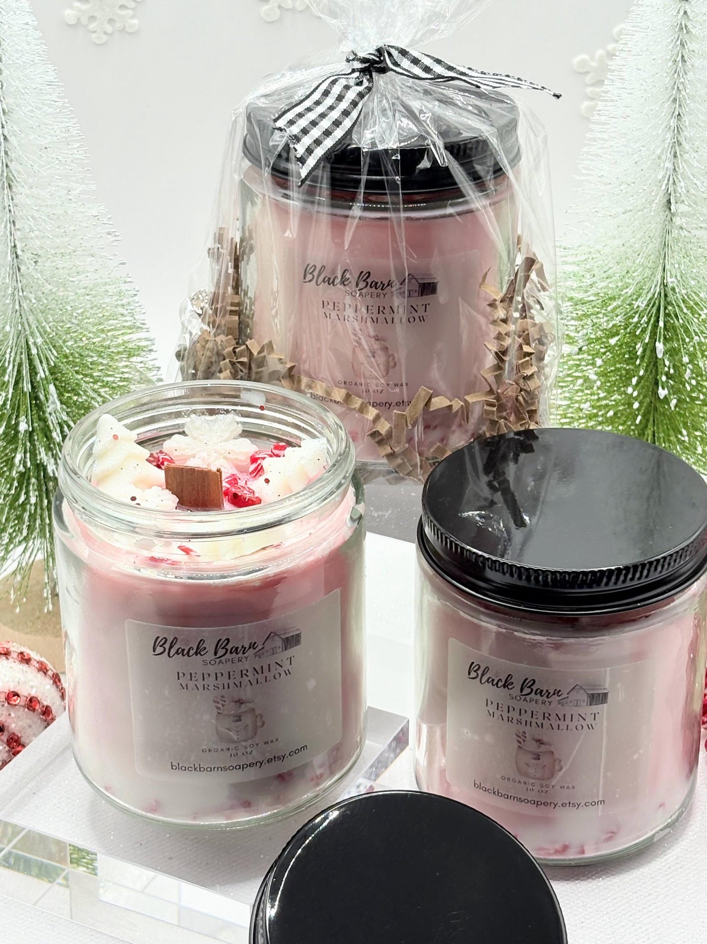 Peppermint Marshmallow (10oz) Candle Jar