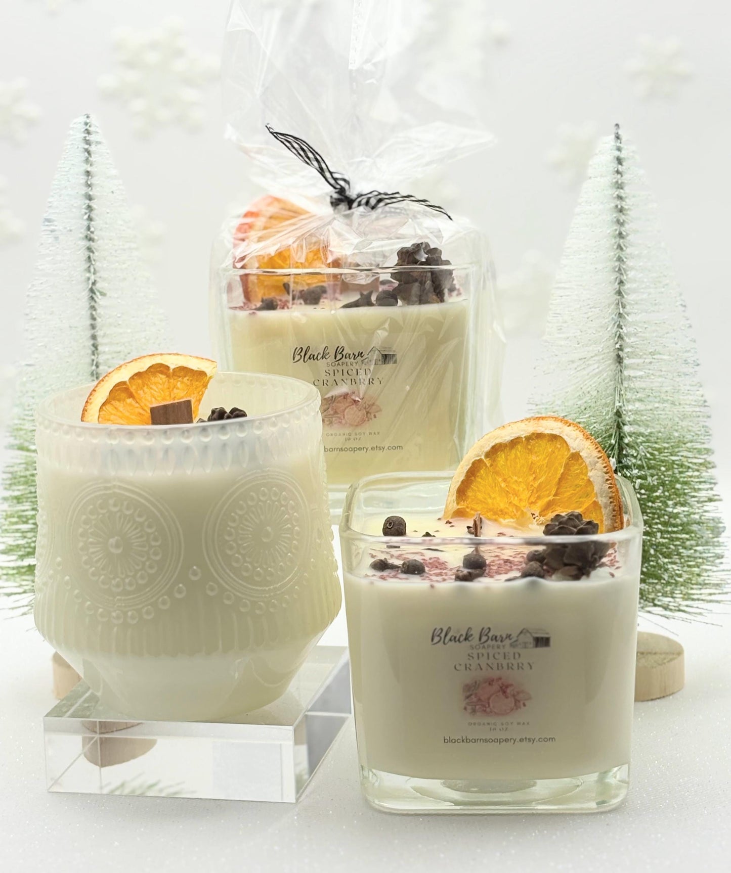 Spiced Cranberry - 12 oz Wood wick Candle