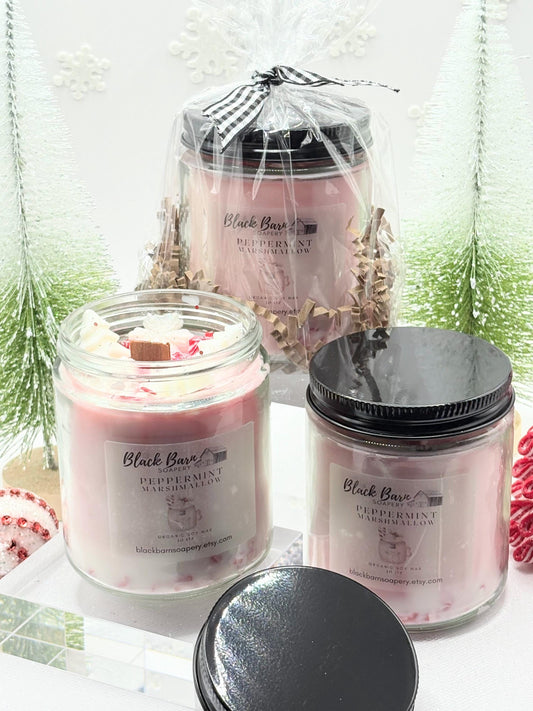 Peppermint Marshmallow (10oz) Candle Jar