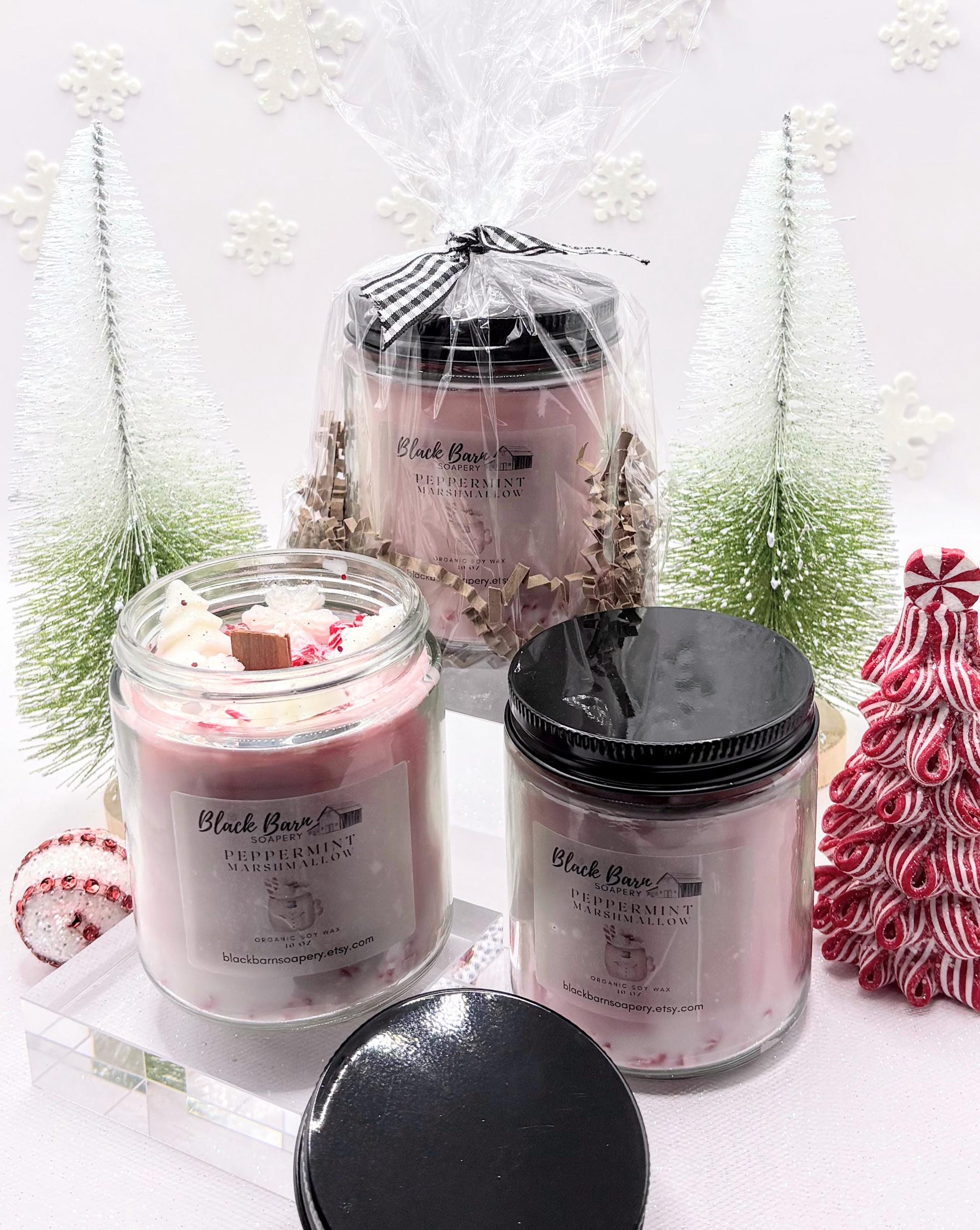 Peppermint Marshmallow (10oz) Candle Jar