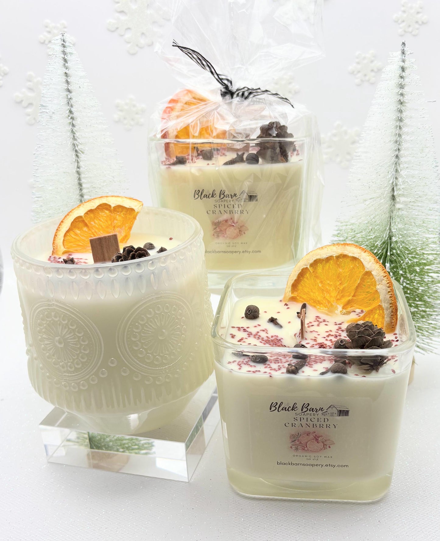 Spiced Cranberry - 12 oz Wood wick Candle