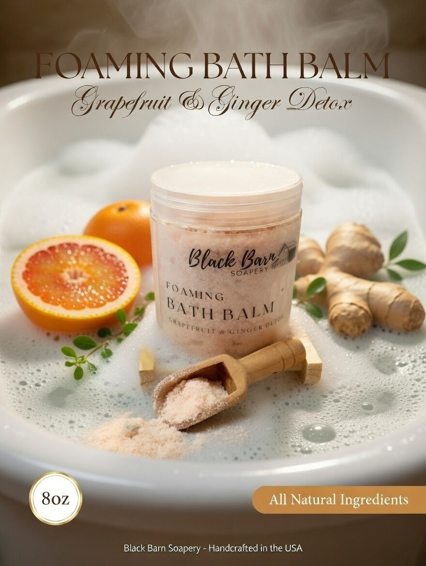 Grapefruit & Ginger Foaming Bath Salts - 8oz with Scoop
