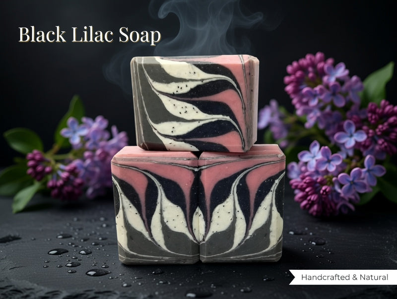 Black Lilac Artisan Soap: Handmade Floral Scented Soap