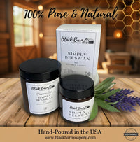 Beeswax Candle - 8oz.  100% USA Beeswax -  Fragrance Free