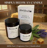 Beeswax Candle - 8oz.  100% USA Beeswax -  Fragrance Free