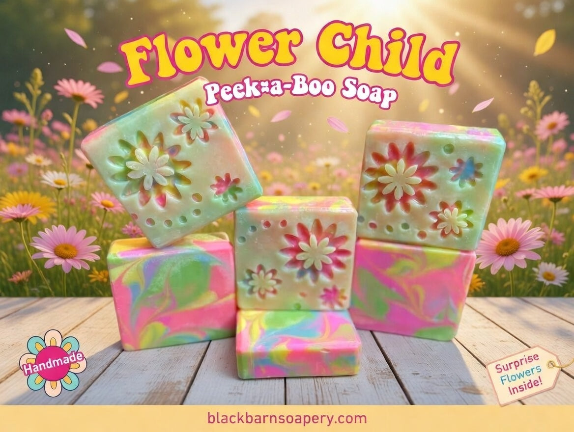 Peek-a-Boo Flower Child - Handmade Artisan Soap