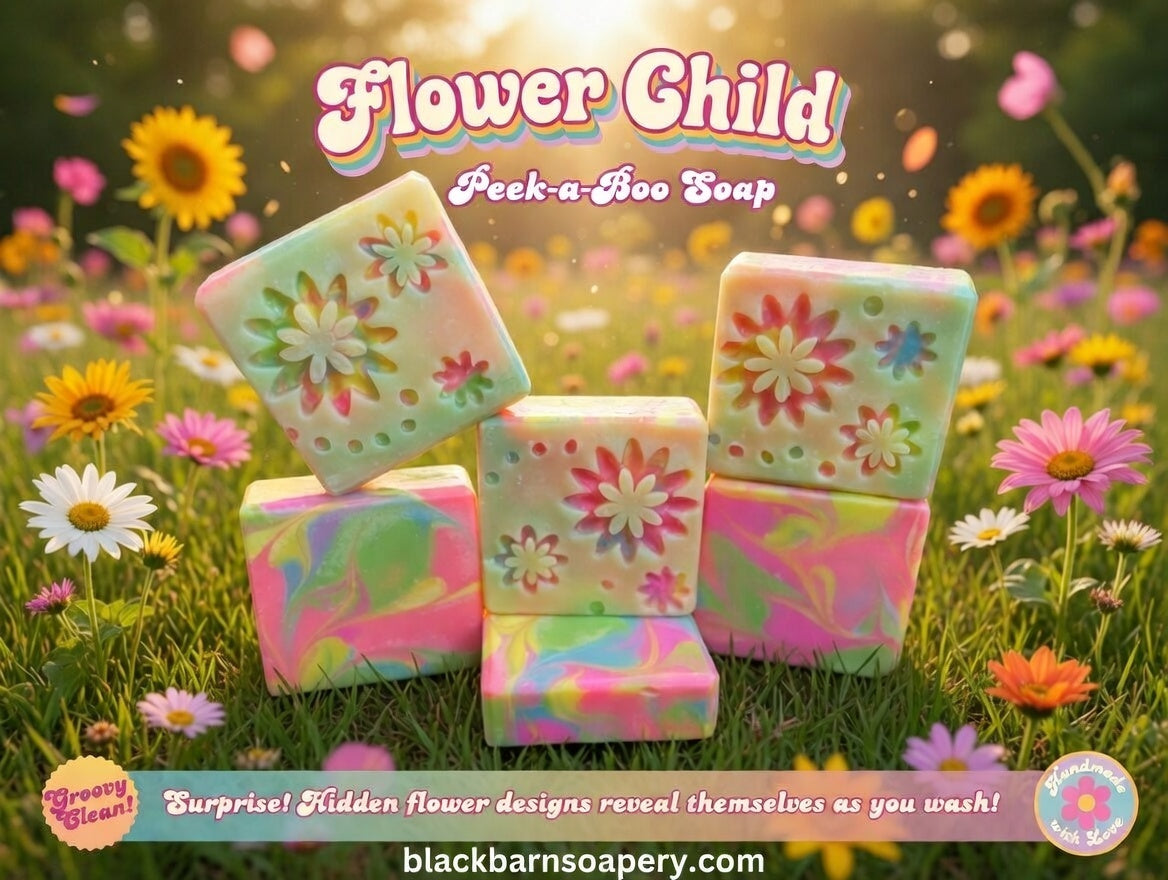 Peek-a-Boo Flower Child - Handmade Artisan Soap