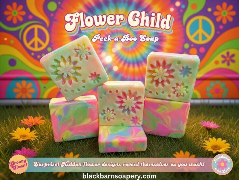 Peek-a-Boo Flower Child - Handmade Artisan Soap