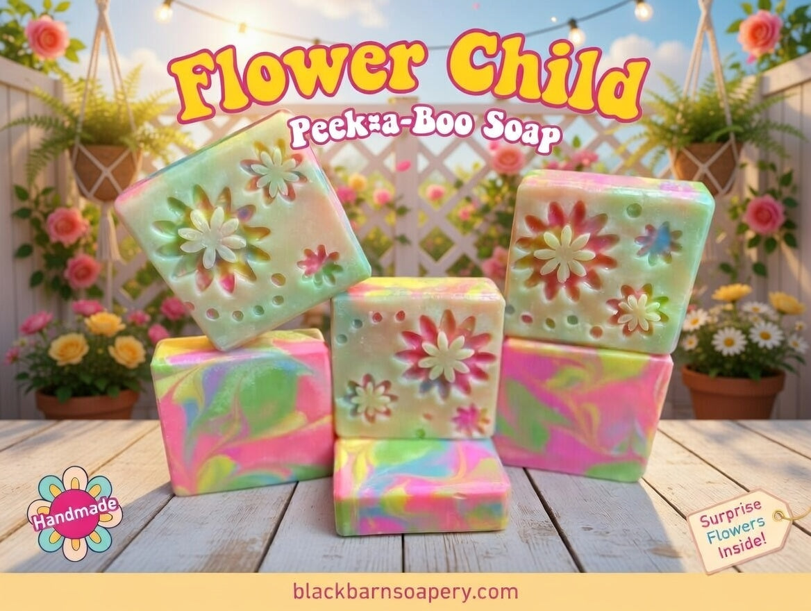 Peek-a-Boo Flower Child - Handmade Artisan Soap