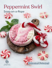 SALE  Peppermint Swirl - Soap-on-a-Rope