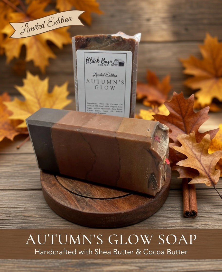 Handmade Autumn Soap: Crisp Air & Winterberries, 3.5 oz Artisan Bar
