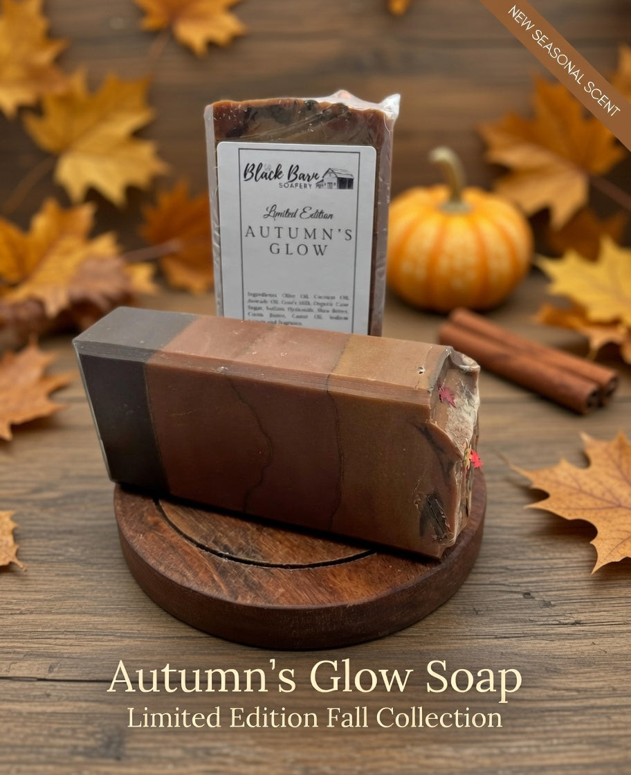 Handmade Autumn Soap: Crisp Air & Winterberries, 3.5 oz Artisan Bar