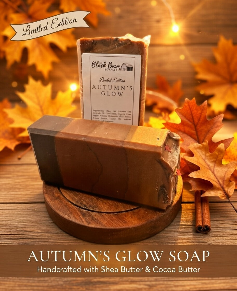 Handmade Autumn Soap: Crisp Air & Winterberries, 3.5 oz Artisan Bar