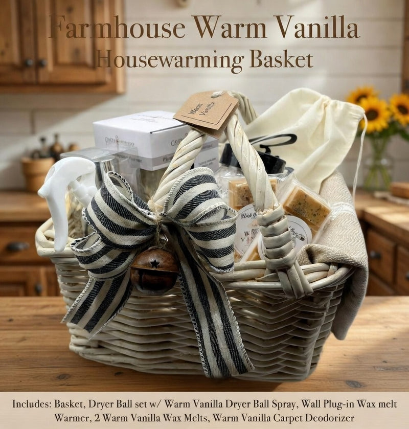 Farmhouse Warm Vanilla Housewarming Basket