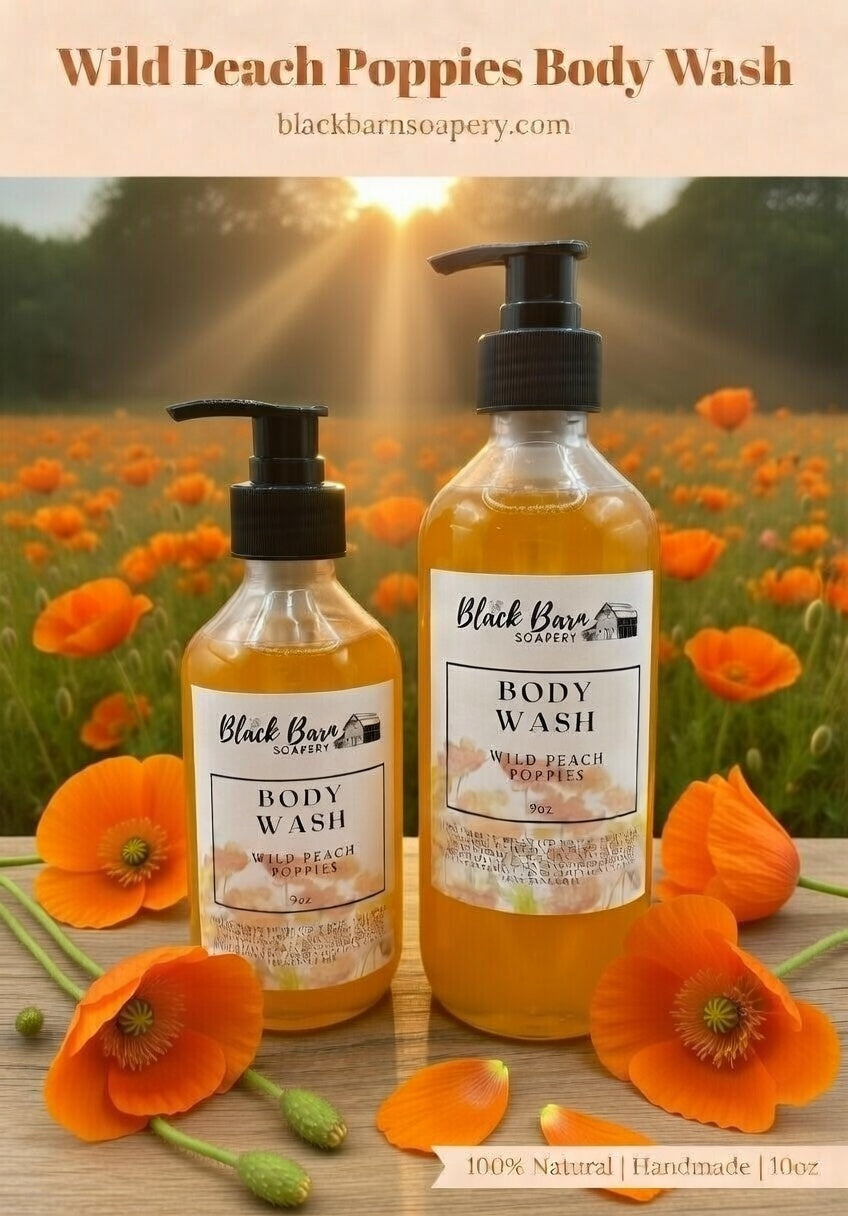 Wild Peach Poppies Body Wash / Bubble Bath