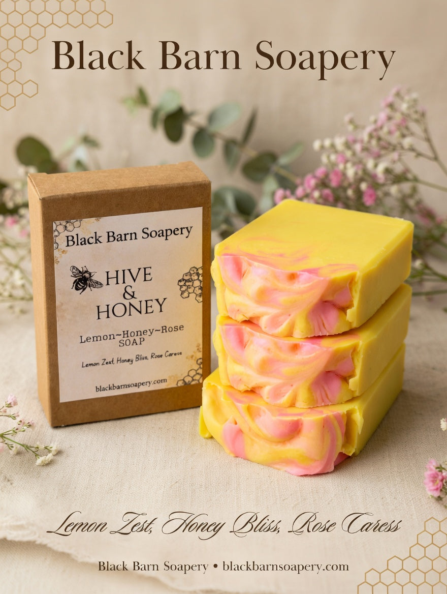 Lemon-Honey-Rose Soap - Hive & Honey Collection