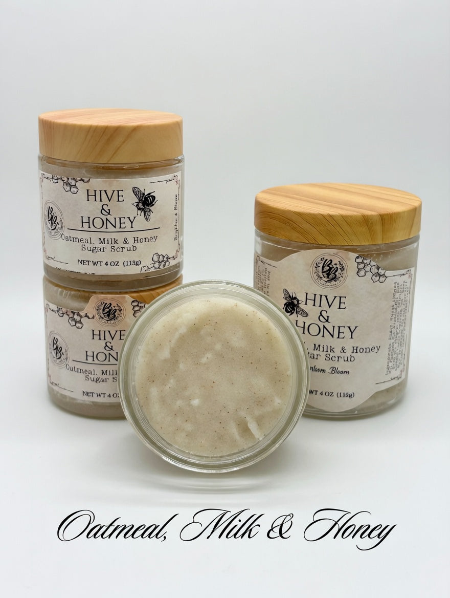 Oatmeal, Milk & Honey - Sugar Scrub Hive & Honey Collection