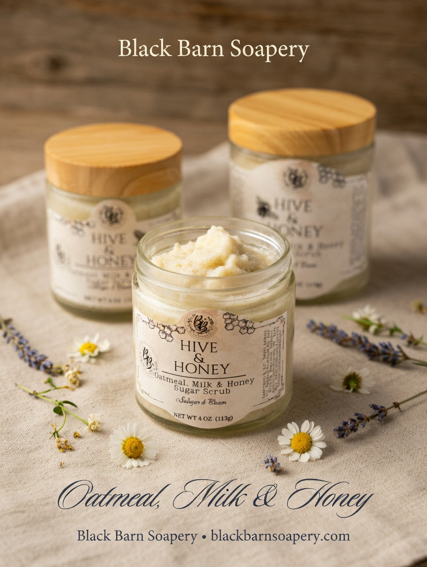 Oatmeal, Milk & Honey - Sugar Scrub Hive & Honey Collection