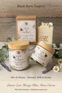 Oatmeal, Milk & Honey - Sugar Scrub Hive & Honey Collection
