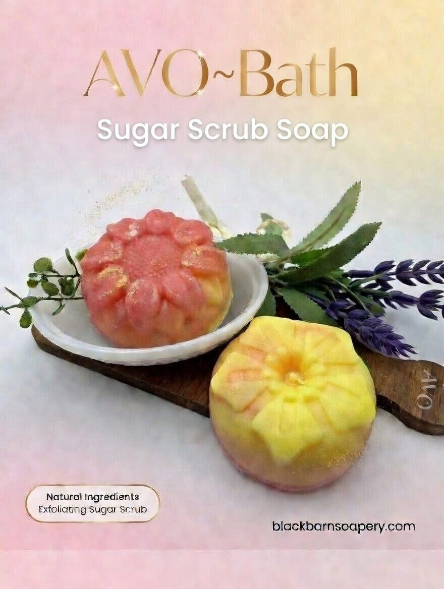 AVO~Bath - Shea Butter Sugar Scrub Soap - Handmade Artisan Soap