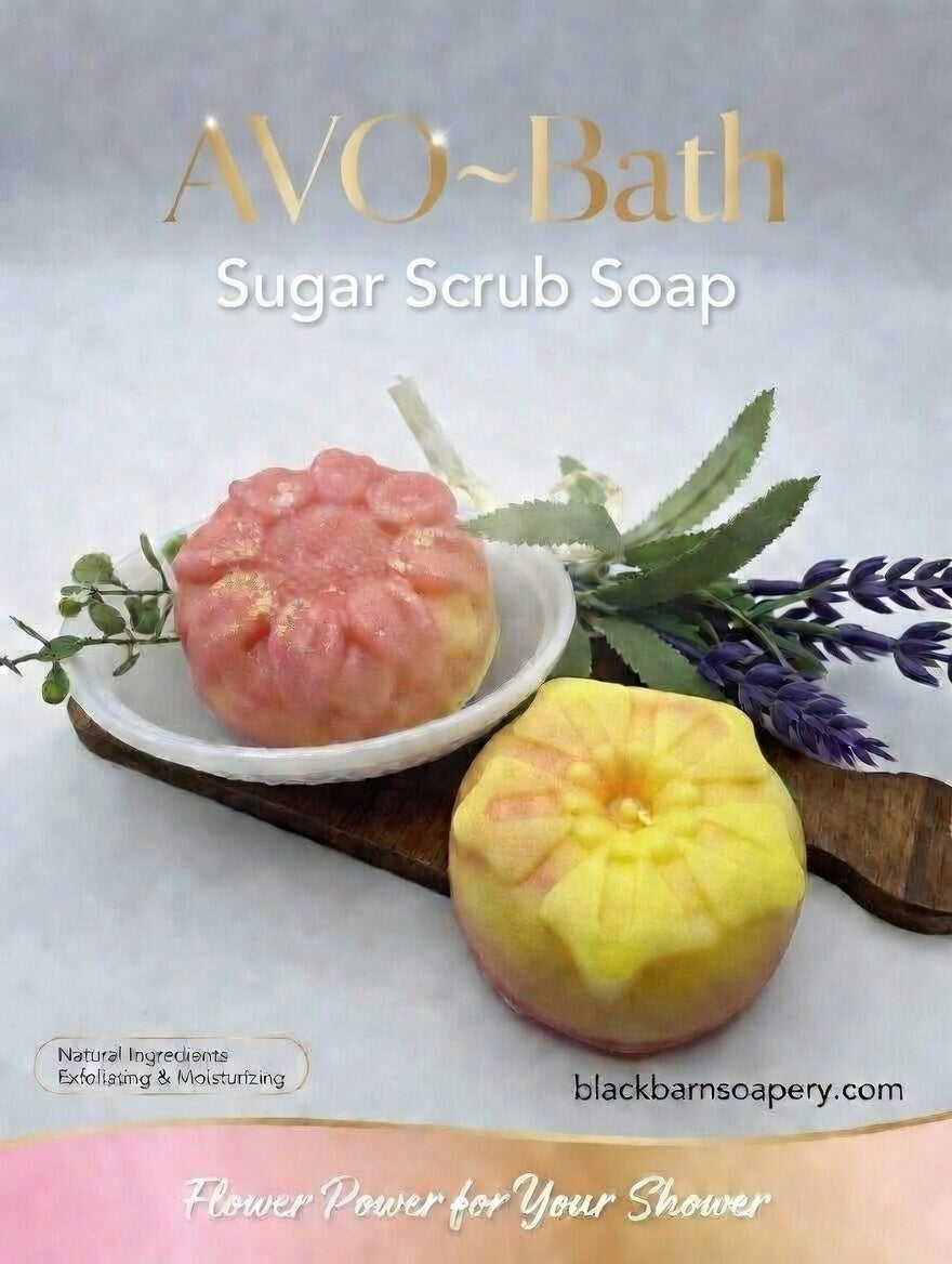 AVO~Bath - Shea Butter Sugar Scrub Soap - Handmade Artisan Soap