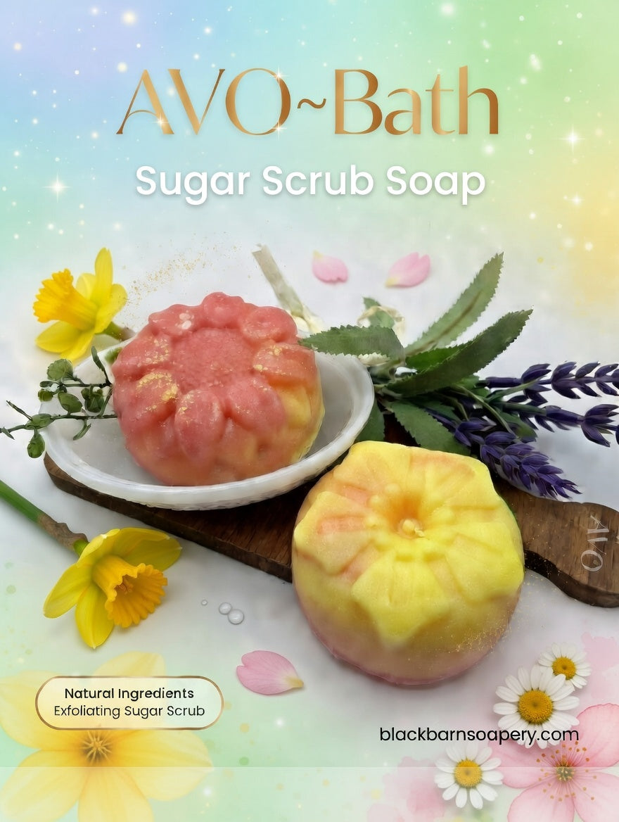 AVO~Bath - Shea Butter Sugar Scrub Soap - Handmade Artisan Soap