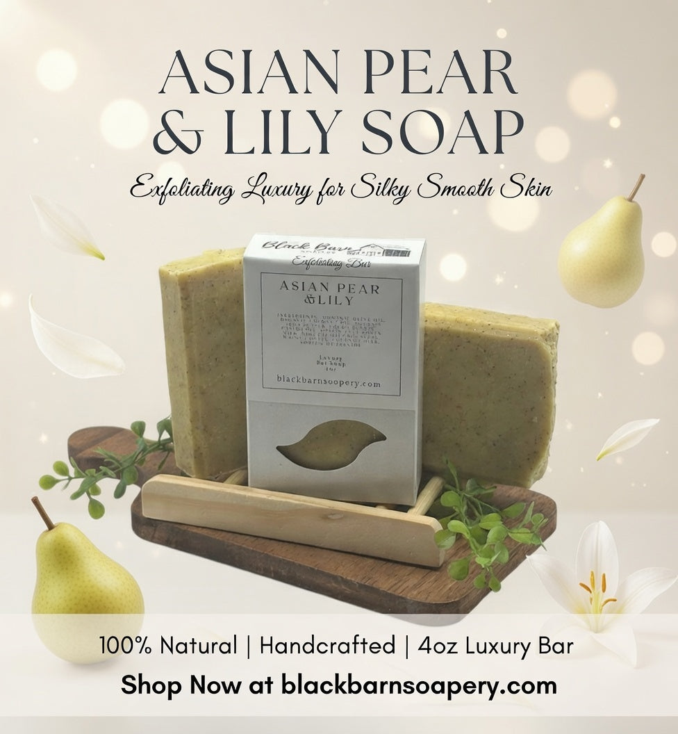 Asian Pear & Lily  - Goats Milk Exfoliation Bar  Handmade Artisan Soap