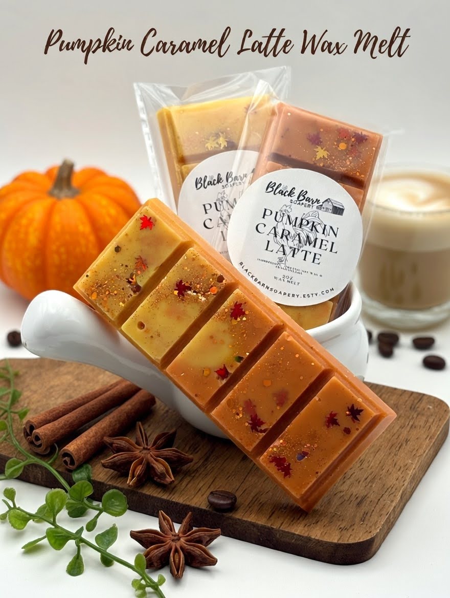Pumpkin Caramel Latte -  BBW Type Snap Bar Wax Melts