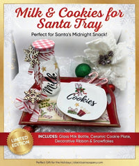 Milk and Cookies for Santa Tray