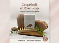 Grapefruit & Rose - Goats Milk Exfoliation Bar  Handmade Artisan Soap