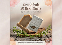 Grapefruit & Rose - Goats Milk Exfoliation Bar  Handmade Artisan Soap